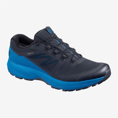 Salomon XA ELEVATE 2 GTX Mens Trail Running Shoes Black/Blue UK BVXK
